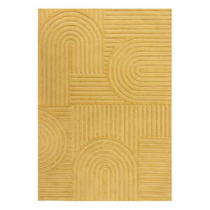 Zen Garden sárga gyapjú szőnyeg, 160 x 230 cm - Flair Rugs