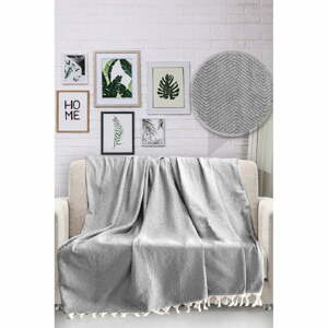 HN szürke pamut ágytakaró, 170 x 230 cm - Viaden