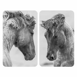 Horses üveg tűzhelyvédő szett 2 db-os, 52 x 30 cm - Wenko