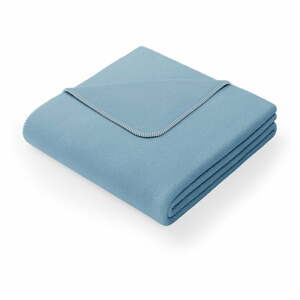 Virkkuu kék pamutkeverék takaró, 150 x 200 cm - AmeliaHome
