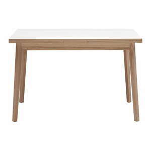 Single kihúzható étkezőasztal fehér asztallappal, 120 x 80 cm - Hammel