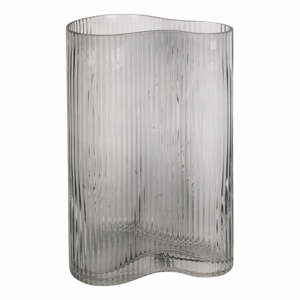Wave szürke üveg váza, magasság 27 cm - PT LIVING