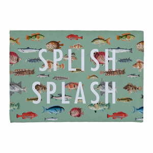 Splish Splash zöld pamutkeverék fürdőszobai kilépő, 40 x 60 cm - Really Nice Things