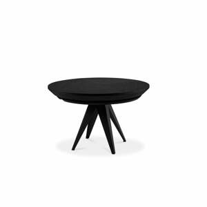 Magnus fekete tömör tölgyfa bővíthető asztal, ø 120 cm - Windsor & Co Sofas