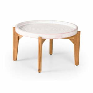 Bari kerti asztal rózsaszín betonlappal, ø 70 cm - Bonami Selection