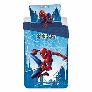 Spiderman kék pamut gyerek ágyneműhuzat, 140 x 200 cm - Jerry Fabrics