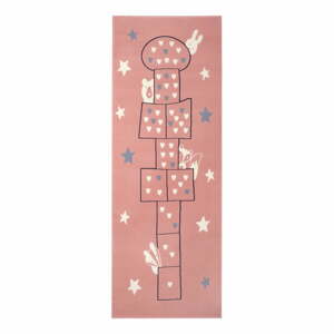 Adventures Jump rózsaszín gyerekszőnyeg, 100 x 250 cm - Hanse Home