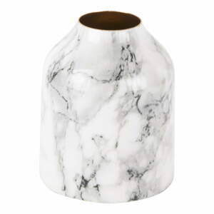 Marble fehér-fekete vas váza, magasság 10 cm - PT LIVING