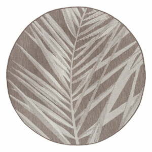 Palm barna-bézs kültéri szőnyeg, ø 160 cm - NORTHRUGS
