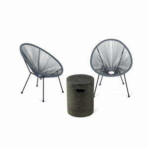 Avocado szürke kerti székek és Loris asztal, ø 35 cm - Bonami Selection