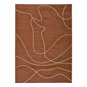Doodle sötét narancssárga pamutkeverék kültéri szőnyeg, 77 x 150 cm - Universal