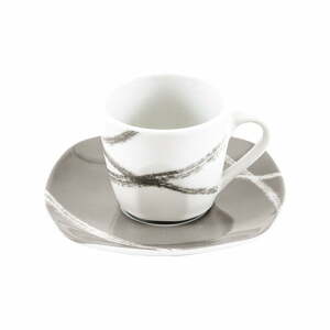Sandy 6 db-os fehér-barna porcelán csésze és csészealj szett - Villa Altachiara
