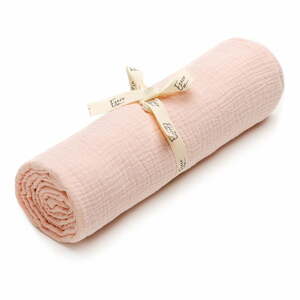 Rózsaszín muszlin pelenka, 120 x 120 cm - ESECO
