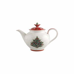 Piros-fehér porcelán teáskanna karácsonyi motívummal - Villeroy & Boch