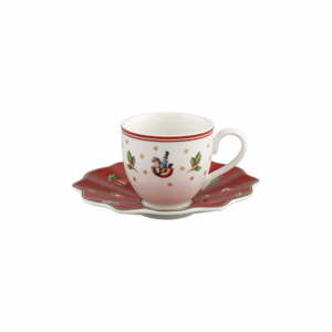 Piros-fehér porcelán bögre karácsonyi motívummal, 0,1 cm - Villeroy & Boch