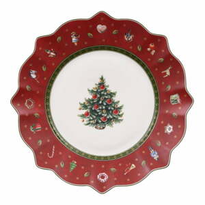 Piros porcelán tányér karácsonyi motívummal, ø 24 cm - Villeroy & Boch