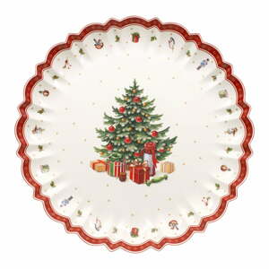 Fehér porcelán szervírozó tál karácsonyi motívummal, ø 45 cm - Villeroy & Boch