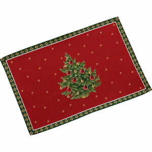 Tree piros pamut tányéralátét karácsonyi motívummal, 48 x 32 cm - Villeroy & Boch Tree