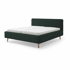 Mattis Cord zöld kordbársony kétszemélyes ágy, 140 x 200 cm - Meise Möbel