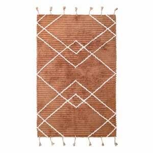 Lassa barna kézzel készített pamut szőnyeg, 100 x 150 cm - Nattiot
