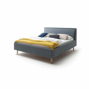 Frieda kékeszöld kétszemélyes ágy ágyráccsal és tárolóhellyel, 160 x 200 cm - Meise Möbel