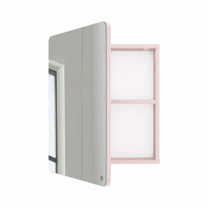 Rózsaszín fali-tükrös fürdőszoba szekrény 50x58 cm Color Bath – Tom Tailor