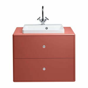 Color Bath piros szekrény mosdókagylóval, csaptelep nélkül 80x62 cm- Tom Tailor for Tenzo