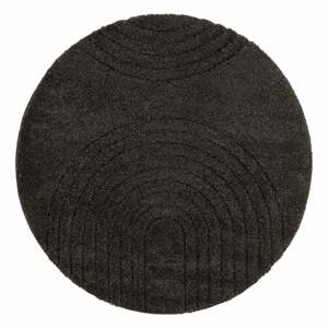 Norwalk Fergus fekete szőnyeg, ø 160 cm - Mint Rugs