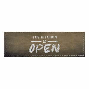The Kitchen is Open barna futószőnyeg, 50 x 150 cm - Zala Living