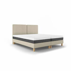 Lotus bézs kétszemélyes ágy, 160 x 200 cm - Mazzini Beds