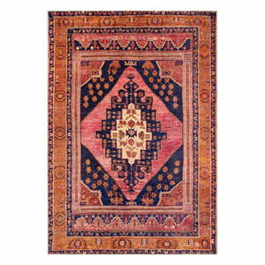 Senneh narancssárga-rózsaszín szőnyeg, 80 x 150 cm - Floorita