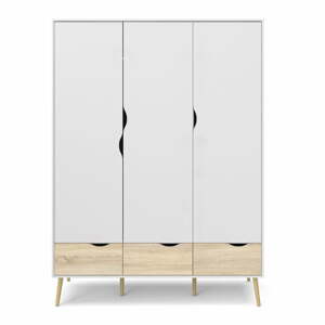 Oslo fehér ruhásszekrény, 147 x 200 cm - Tvilum