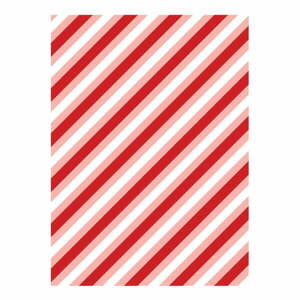 Candy Stripes 5 ív piros-fehér csomagolópapír , 50 x 70 cm - eleanor stuart