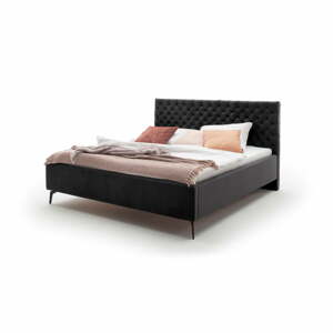 La Maison fekete kétszemélyes ágy ágyráccsal és tárolóhellyel, 160 x 200 cm - Meise Möbel
