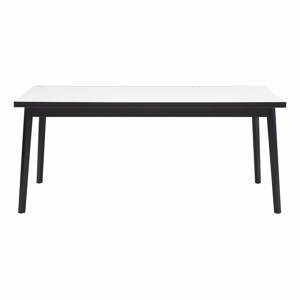 Fekete-fehér összecsukható étkezőasztal tölgyfából Hammel Single, 180 x 90 cm