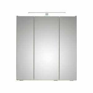 Szürke függő fürdőszoba szekrény tükörrel 65x70 cm Set 357 - Pelipal