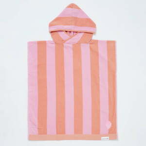 Narancssárga-rózsaszín pamut gyerek fürdőlepedő 70x70 cm Terry – Sunnylife