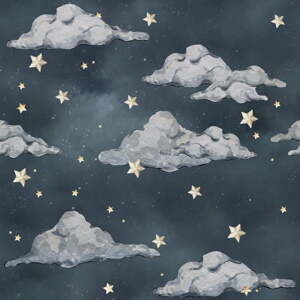 Gyerek tapéta 50x280 cm Magic Night Sky - Dekornik