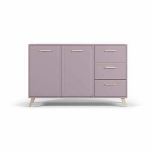 Rózsaszín alacsony komód 140x86 cm Burren - Cosmopolitan Design