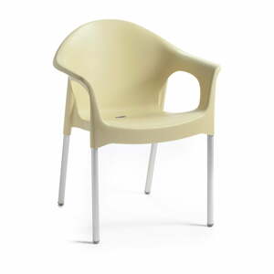 Bézs műanyag kerti szék Lisa - Rojaplast
