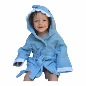 Kék pamut gyerek fürdőköpeny S Shark - Rocket Baby