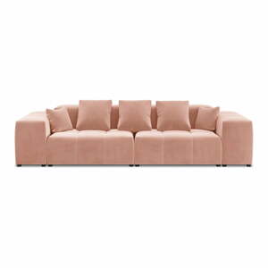 Rózsaszín bársony kanapé 320 cm Rome Velvet - Cosmopolitan Design