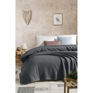 Szürke pamut ágytakaró franciaágyra 220x240 cm - Mijolnir