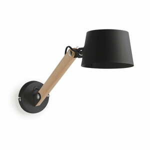 Fekete-natúr színű fali lámpa ø 15 cm Muse – Kave Home