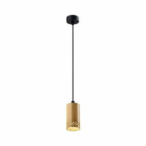 Fekete-aranyszínű függőlámpa fém búrával ø 7 cm Tubo – Candellux Lighting