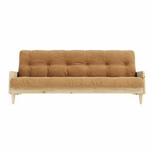 Mustársárga kinyitható kanapé 190 cm Indie – Karup Design