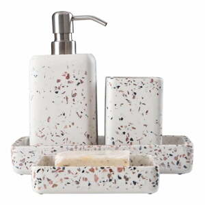 Fehér poligyanta fürdőszobai kiegészítő szett Mozaik – Mioli Decor