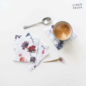 Fehér textil poháralátét szett 4 db-os – Linen Tales