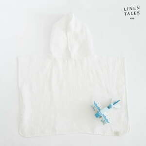 Fehér len gyerek fürdőköpeny 1-2 éves korig – Linen Tales