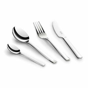 Ezüstszínű rozsdamentes acél evőeszköz készlet 24 db-os Banquet – Tescoma